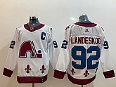 Avalanche 92 Gabriel Landeskog White 2020-21 Reverse Retro Adidas Jersey,baseball caps,new era cap wholesale,wholesale hats
